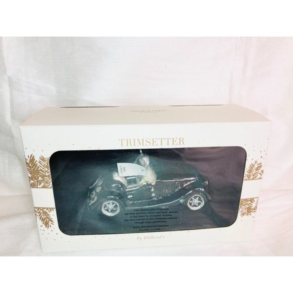 NEW Hand-Painted Roadster Blown Glass Christmas Car Ornament 2002 – Poland-Made - Picture 1 of 10